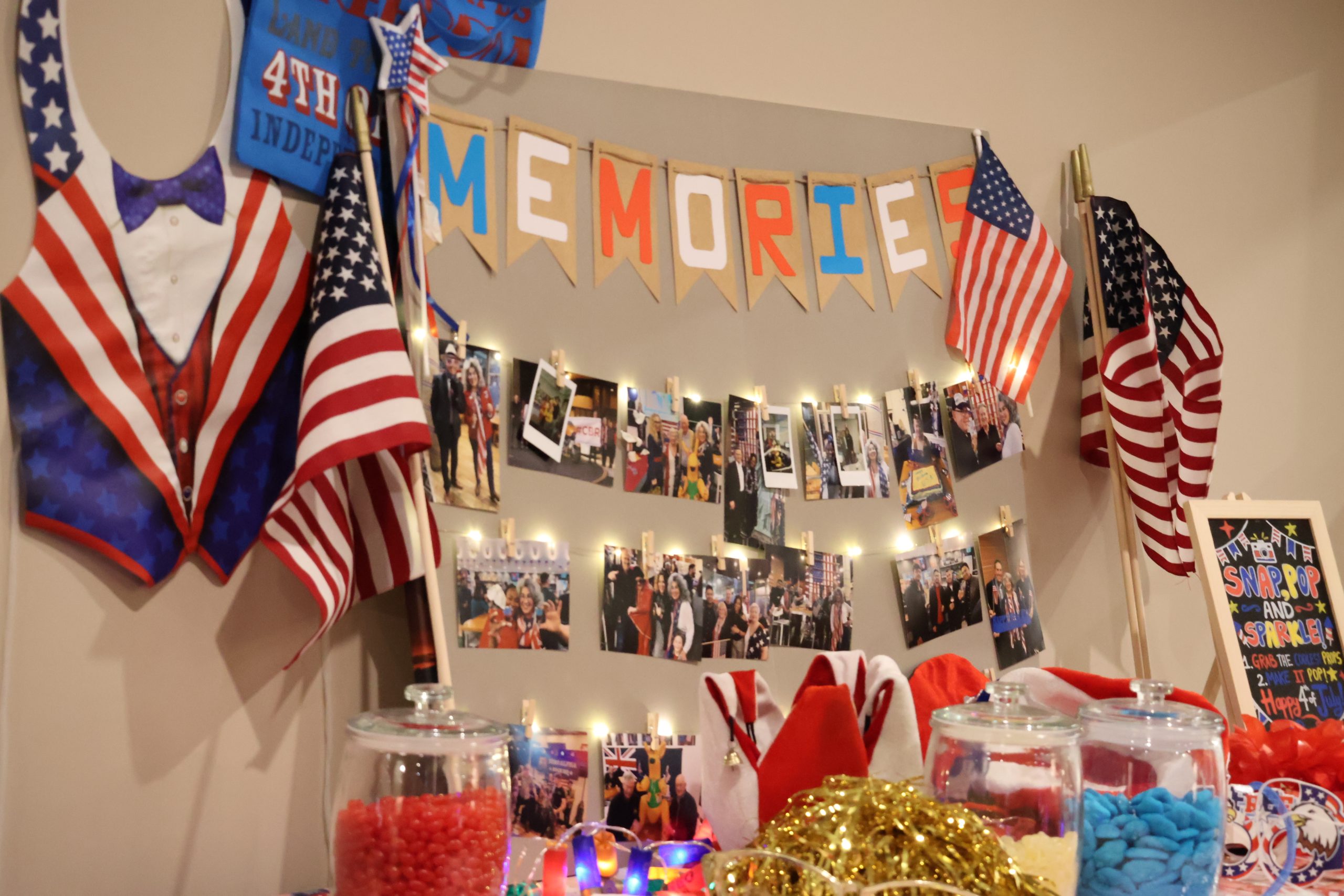 Memory wall at the Fourth of July celebrations